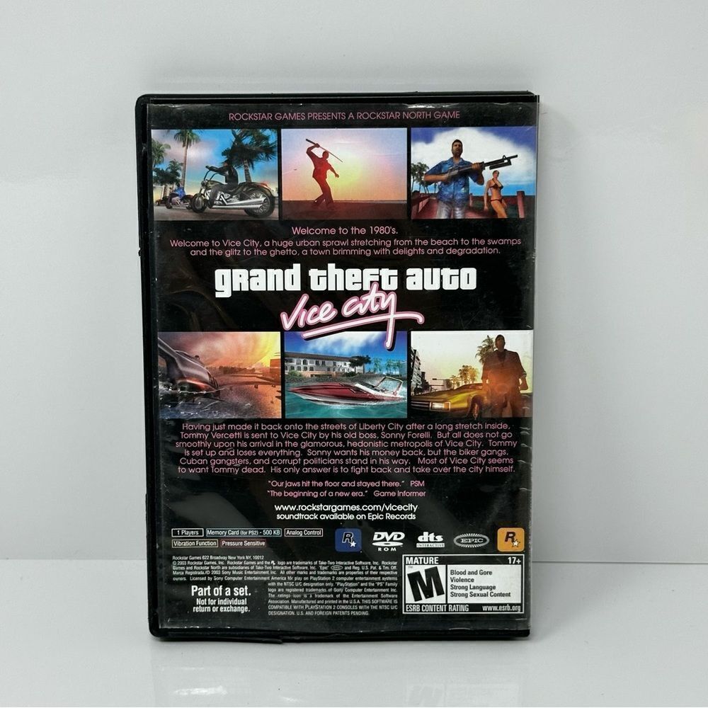 Grand Theft Auto: Vice City (Sony PlayStation 2, 2002) PS2 Complete With Manual - Picture 2 of 4